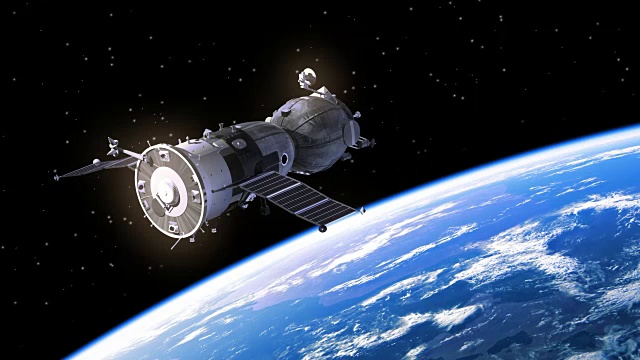 详情图-4,k。航天器部署太阳能电池板。