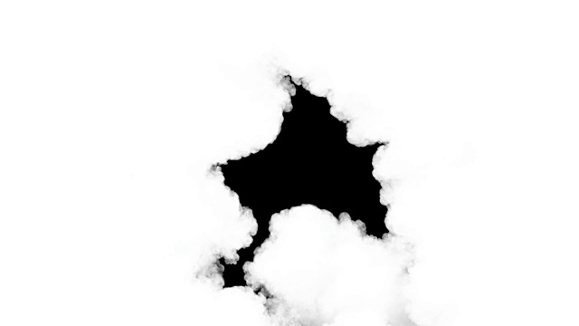 向内扩散彩色烟雾，向内同心地擦拭框架。