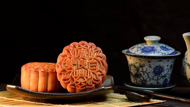 详情图-中秋节期间向朋友或家人聚会赠送月饼/月饼/月饼上的汉字在英语中代表“双白”