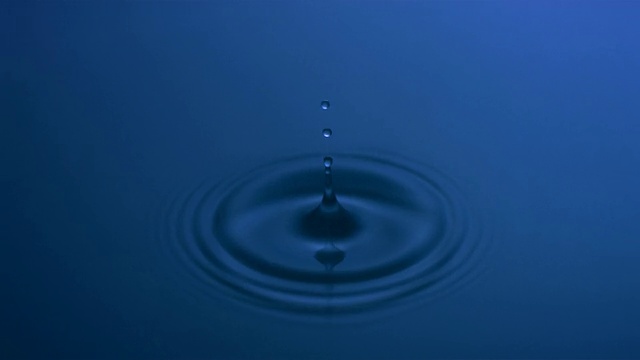 水滴落入水中