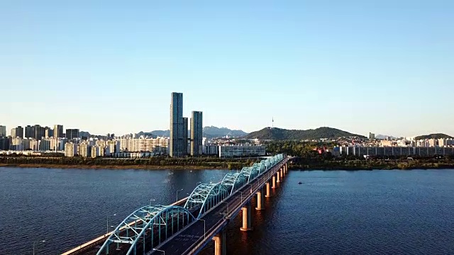 详情图-韩国首尔城市天际线鸟瞰图