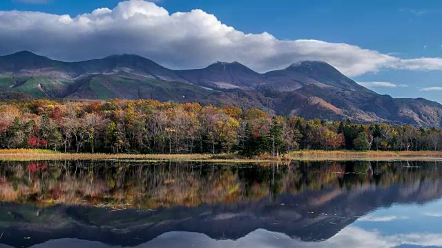 (4k fps)知床湖，北海道，日本