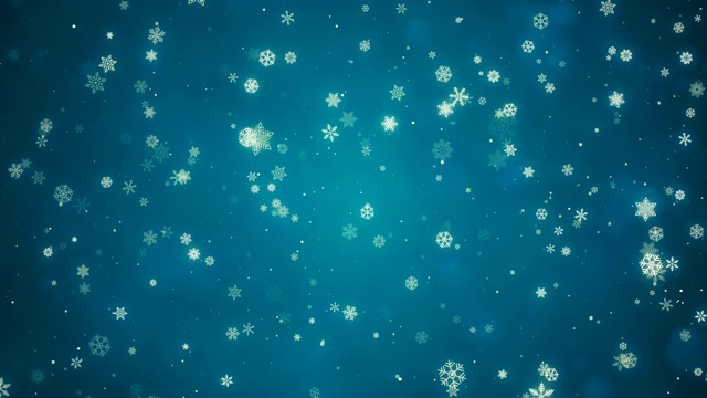 圣诞雪花背景可循环