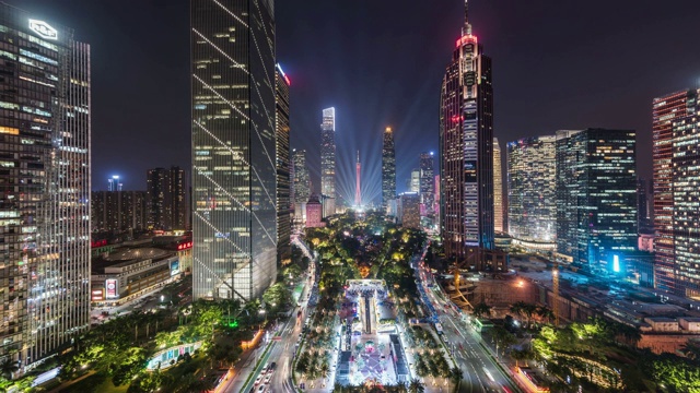 详情图-广州的城市景观和天际线，时光流逝