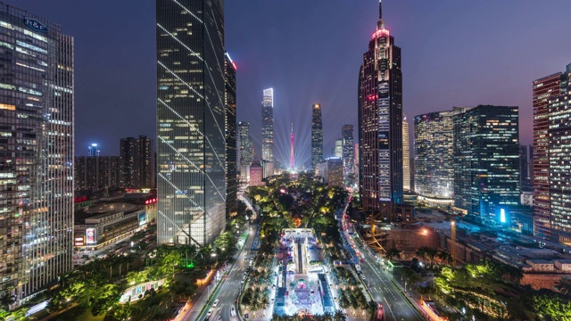 详情图-广州的城市景观和天际线，时光流逝