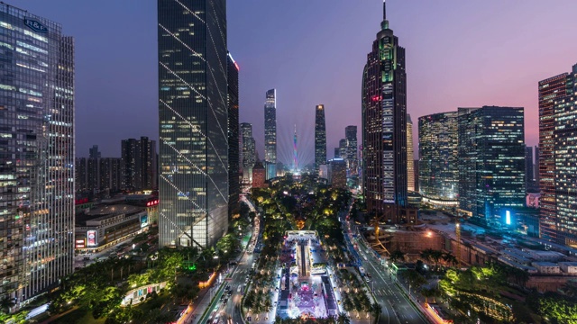 详情图-广州的城市景观和天际线，时光流逝