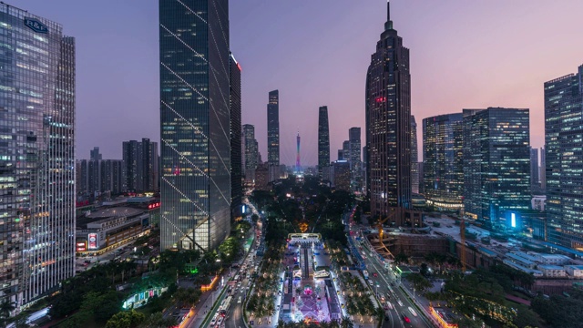 详情图-广州的城市景观和天际线，时光流逝