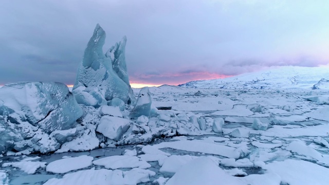 詳情圖-風(fēng)景冰山，Jokulsarlon瀉湖，冰島