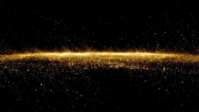 抽象的星尘烟雾波粒子。具有三维粒子的纳米动态流。烟雾动态波浪效应流动