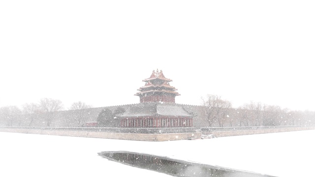 詳情圖-北京紫禁城角樓在雪中