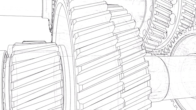 大纲变速箱概念。3 d演示视频