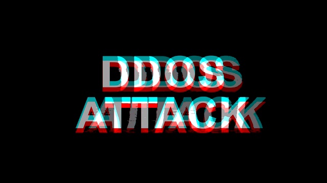 Ddos攻击故障效果文本数字电视失真4K循环动画