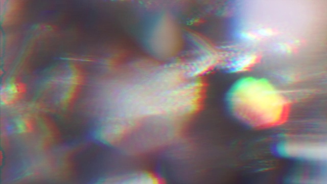 彩虹玻璃反射，混乱扭曲，旧的屏幕概念
