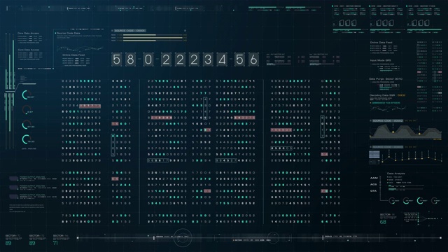 未来的源代码数字数据遥测显示