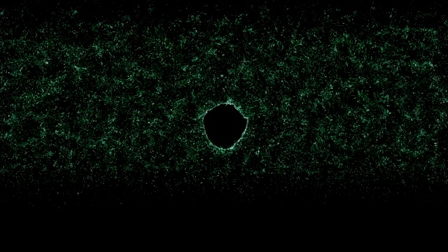绿色抽象数字能量黑洞