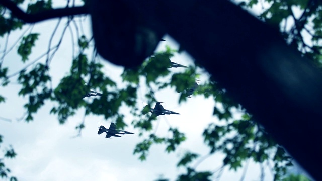 详情图-F16猎鹰编队飞行