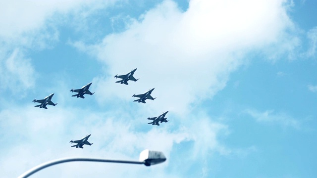 详情图-F16猎鹰编队飞行