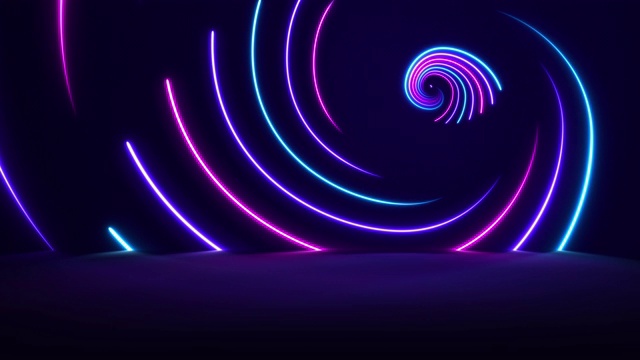 发光的霓虹灯-黄金比例背景-可循环