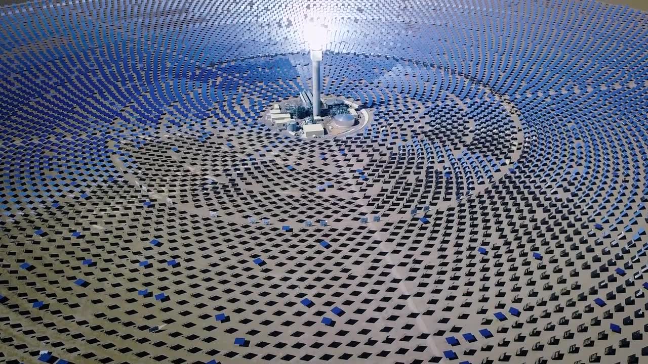 詳情圖-綠色能源太陽能熱電站4K視頻飛越