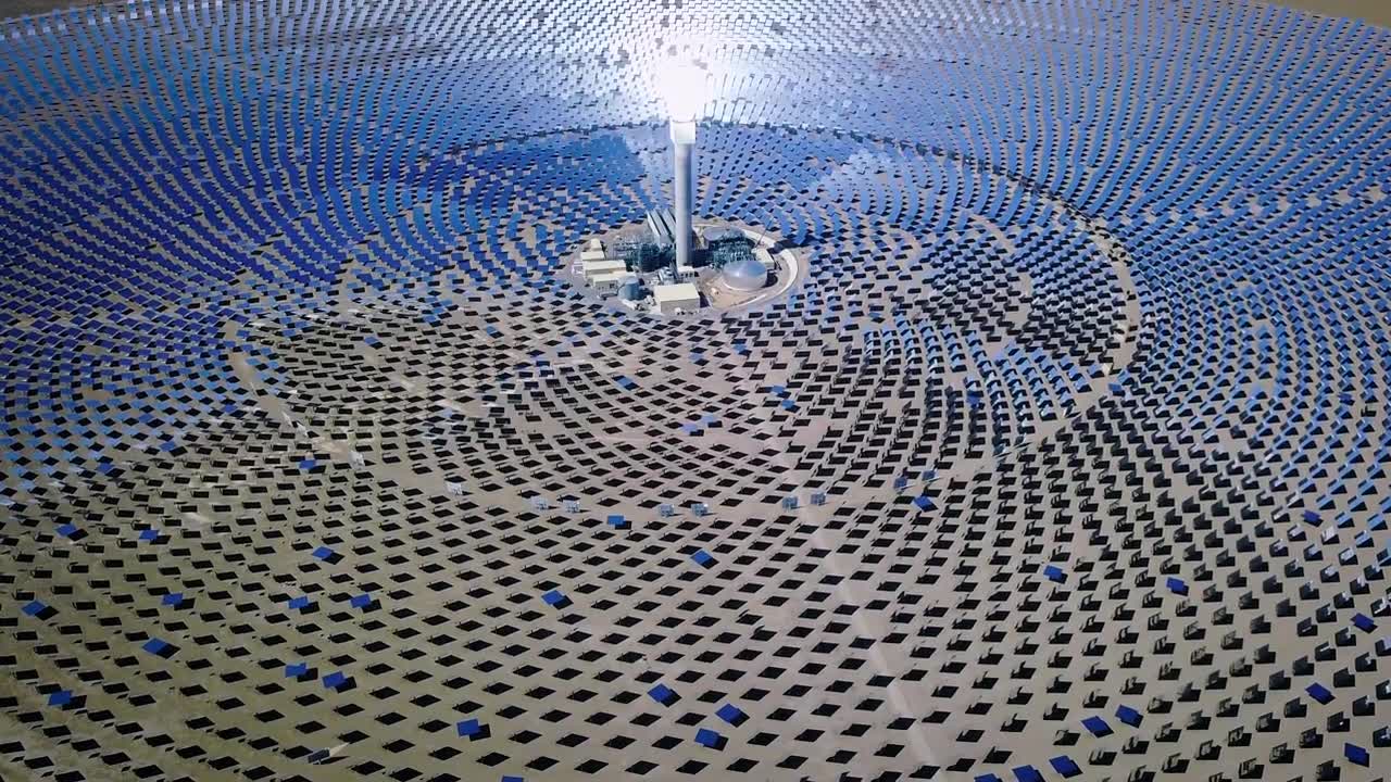 詳情圖-綠色能源太陽能熱電站4K視頻飛越