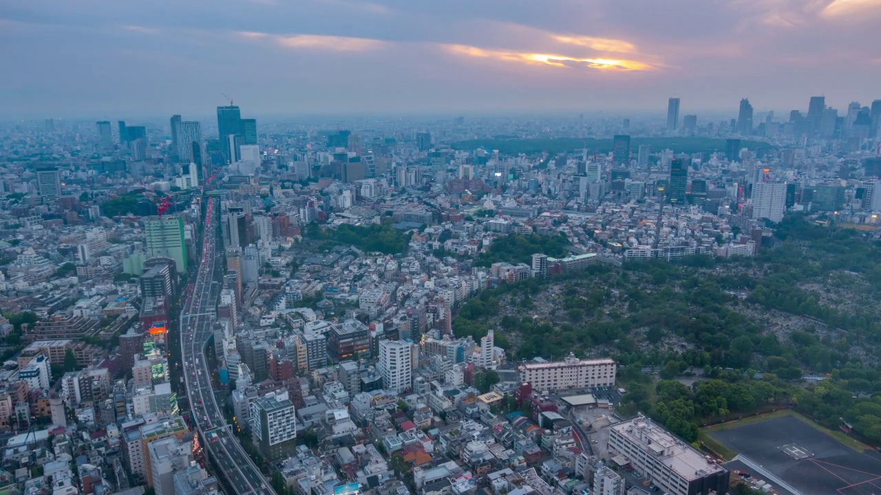 詳情圖-從白天到黑夜的東京城市景觀