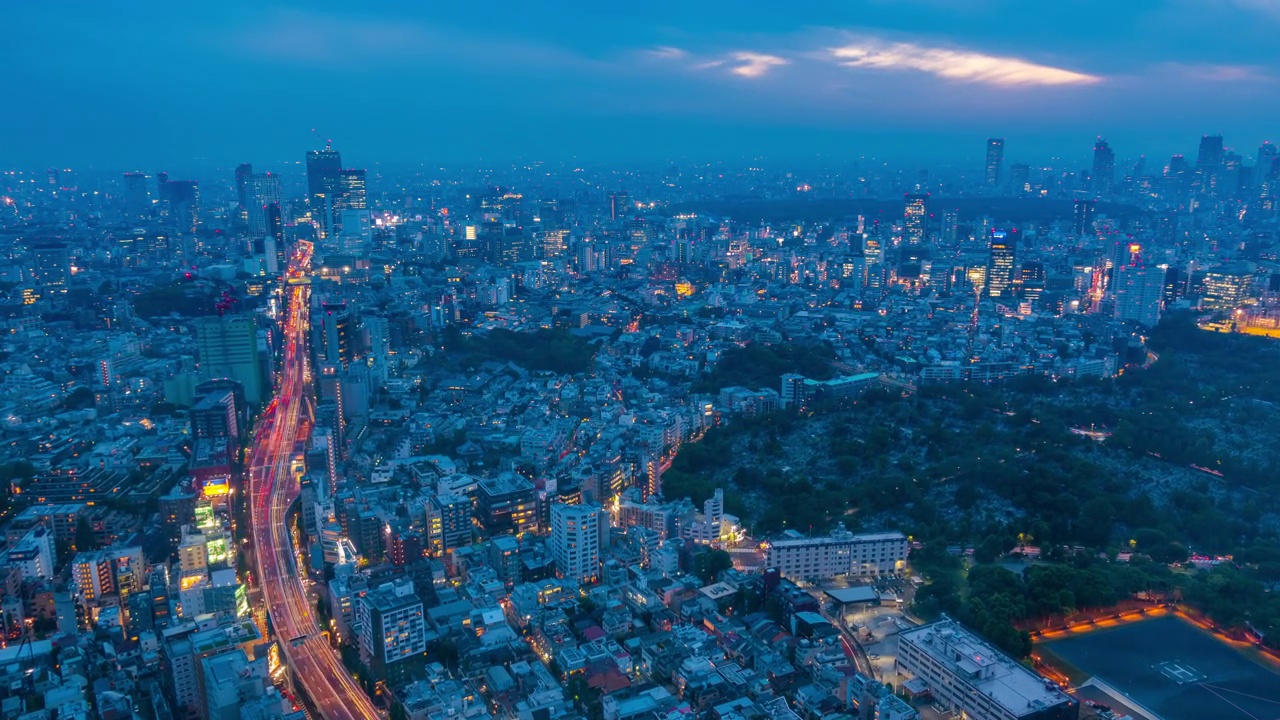 詳情圖-從白天到黑夜的東京城市景觀