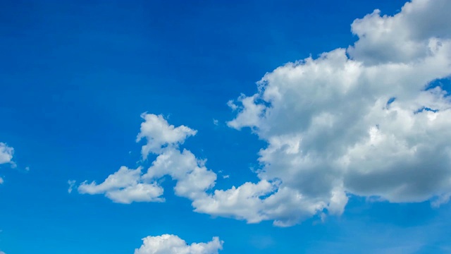 详情图-蓝色的天空，移动的云时间流逝