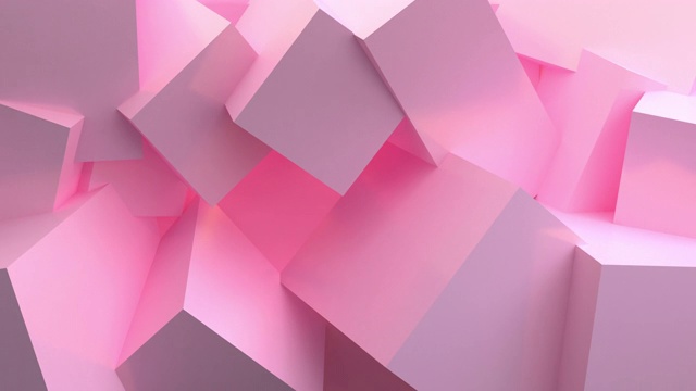带有几何形状的循环动画的抽象3d渲染。运动设计，4k超高清