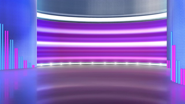 詳情圖-電視演播室，虛擬演播室。理想的綠色絲網(wǎng)合成。