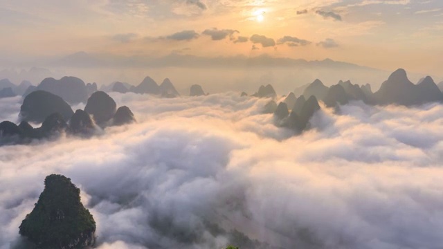 详情图-鸟瞰图广西-时间推移