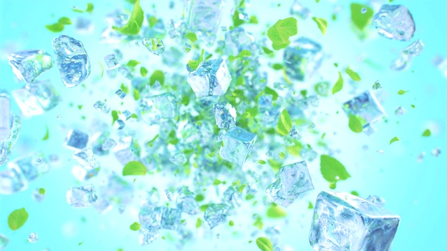用薄荷叶炸碎碎冰