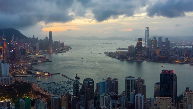 詳情圖-日以繼夜的香港城市天際線放大
