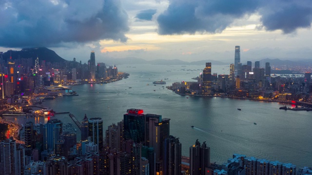 詳情圖-日以繼夜的香港城市天際線放大