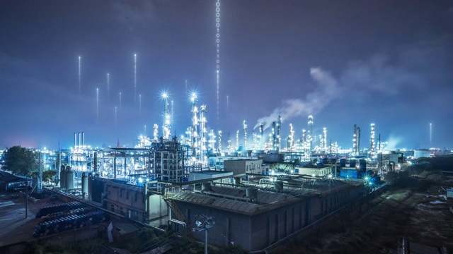 詳情圖-智能工廠概念的石油工廠