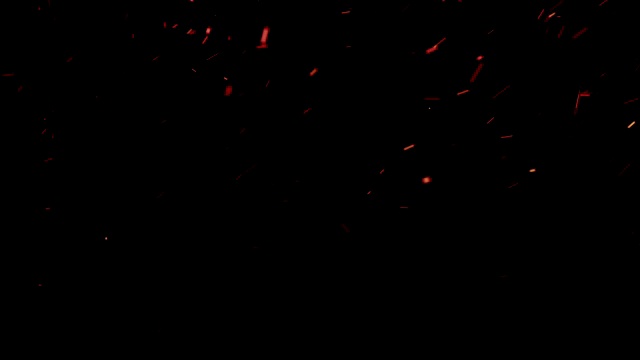 詳情圖-4k飛篝火余燼火花在冬季夜空股票視頻