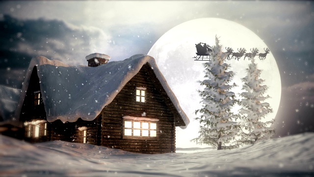 詳情圖-圣誕夜,飛翔的圣誕老人