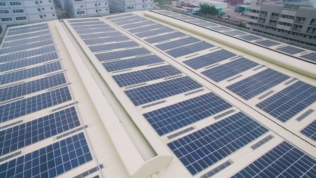 詳情圖-中國工廠太陽能屋頂鳥瞰圖