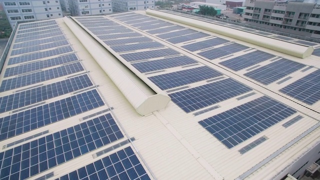 詳情圖-中國工廠太陽能屋頂鳥瞰圖