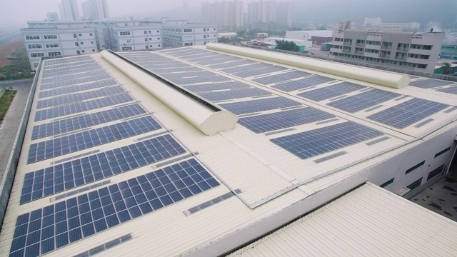 詳情圖-中國工廠太陽能屋頂鳥瞰圖