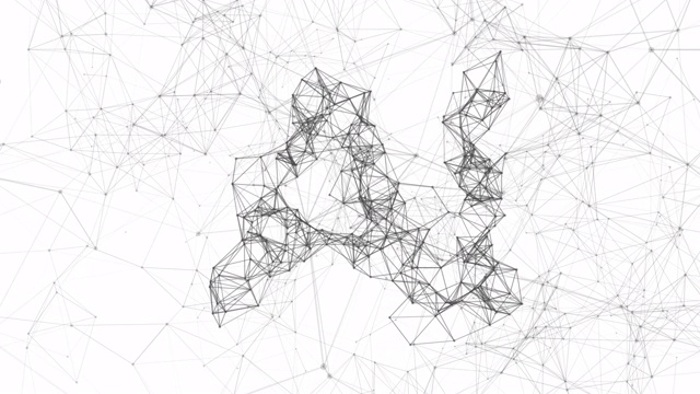 詳情圖-人工智能-,AI字母-概念。4k抽象數(shù)字動(dòng)畫3d，計(jì)算機(jī)，大腦，智能，機(jī)器學(xué)習(xí)，技術(shù)，連接。