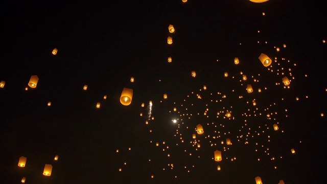 详情图-Loi,Krathong传统节日的SLO,MO天灯。