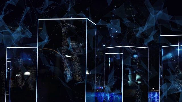 詳情圖-星系抽象反射動畫，閃耀星系抽象宇宙宇宙觀。