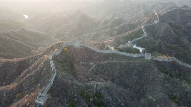 金山岭长城，位于河北省，鸟瞰