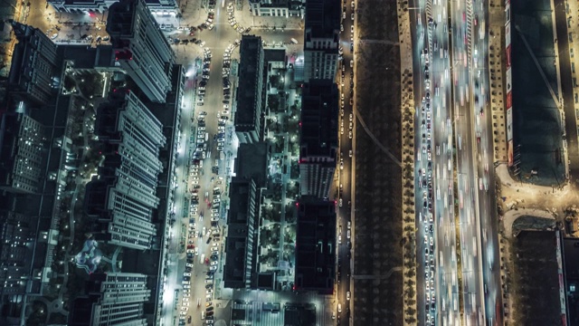 詳情圖-城市道路夜景鳥(niǎo)瞰圖
