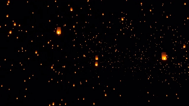 詳情圖-天燈飛向夜空
