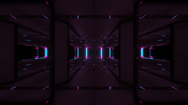 詳情圖-3d插圖運動背景與未來科幻高對比度玻璃隧道，3d渲染實時壁紙與黑暗科幻隧道走廊俱樂部視覺vj循環(huán)