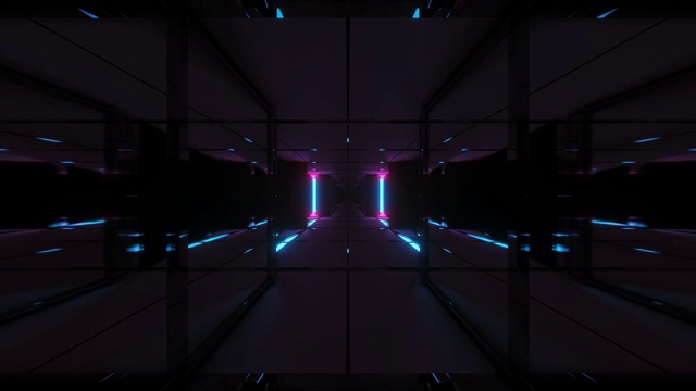 詳情圖-3d插圖運動背景與未來科幻高對比度玻璃隧道，3d渲染實時壁紙與黑暗科幻隧道走廊俱樂部視覺vj循環(huán)