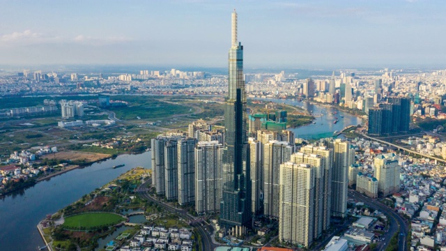 越南胡志明市天际线的坍塌