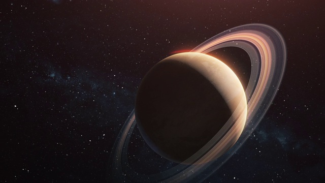 土星在外太空对抗恒星和银河系