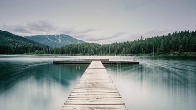 详情图-宁静的海上木制码头与度假度假的景观背景